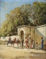 Fontaine aux Umgebung von Tunis Victor Huguet Orientalist